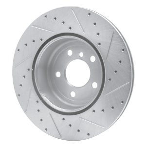 BMW 428I Brake Rotor (1) - Rear Left - R1 Concepts - Drilled & Slotted - Silver - `13-`21